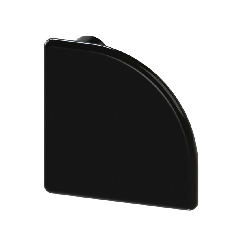 copy of Embout profilé aluminium Rainure 10 mm Section R45 90 Noir