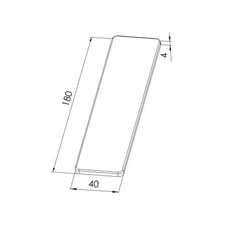 Schéma cotes - Cache équerre profilé aluminium – Rainure 8 mm – Section 160x80 mm - Elcom shop
