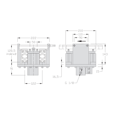 Cotes de l'Indexage - 200 mm - Festo - TLM2000 -  Système de transfert à palette