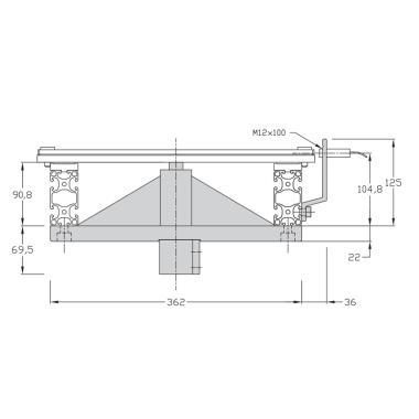 Cotes de la Butée - 400 mm - Festo - TLM2000 - Système de transfert à palette