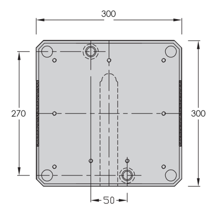 Cotes de la Palette porte-pièce - U - 300x300 mm - TLM2000 - Système de transfert à palette