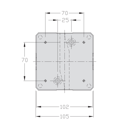Cotes de la Palette porte-pièce - U - 100x100 mm - TLM1000 - Système de transfert à palette