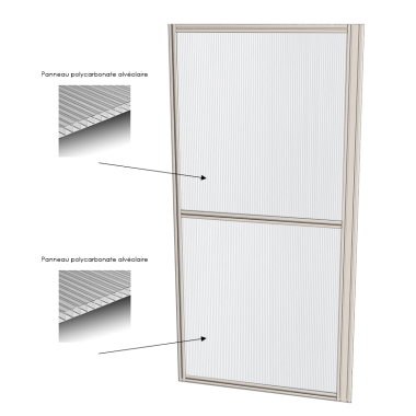 Cloison d'atelier modulaire - 1000x2000 mm - Profilé aluminium renforcé - 2x Panneau plein