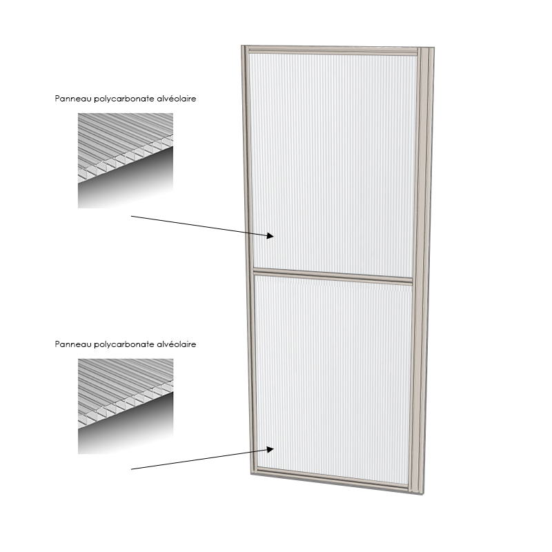 Cloison d'atelier modulaire - 1000x2400 mm - Profilé aluminium renforcé - 2x Panneau plein Cloison d'atelier modulaire - 1000x2400 mm - Profilé aluminium renforcé - 2x Panneau plein