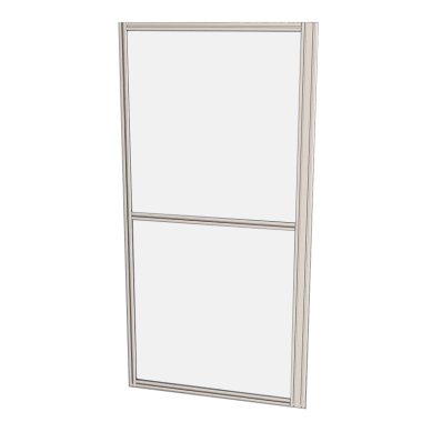 Cloison d'atelier - 1000x2000 mm - Profilé renforcé - 2x Panneau transparent