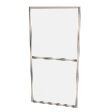 Cloison d'atelier - 1000x2000 mm - Profilé standard - 2x Panneau transparent