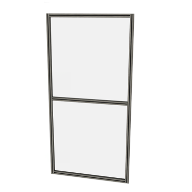 Cloison d'atelier - 1000x2000 mm - Profilé Composite - 2x Panneau transparent