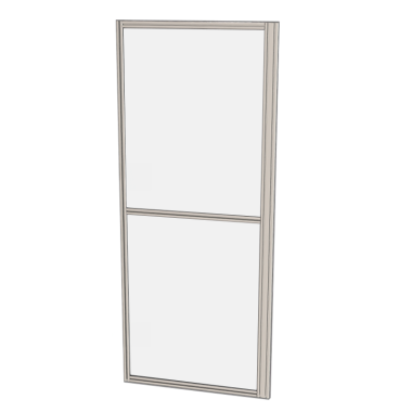 Cloison d'atelier - 1000x2400 mm - Profilé aluminium renforcé - 2x Panneau transparent