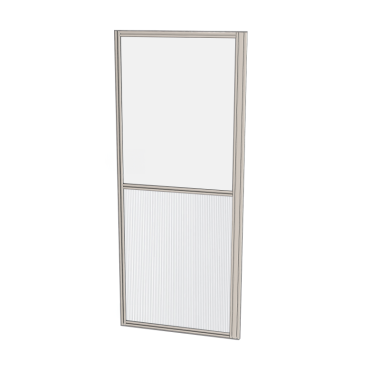 Cloison d'atelier  - 1000x2400 mm - Profilé renforcé - Panneau inférieur plein supérieur transparent