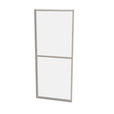 Cloison d'atelier - 1000x2400 mm - Profilé standard - 2x Panneau transparent