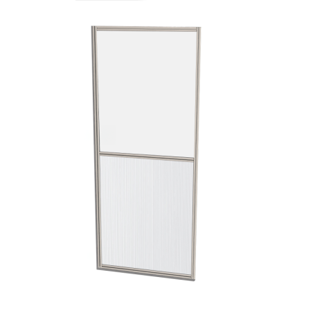 Cloison d'atelier - 1000x2400 mm - Profilé standard - Panneau inférieur plein supérieur transparent