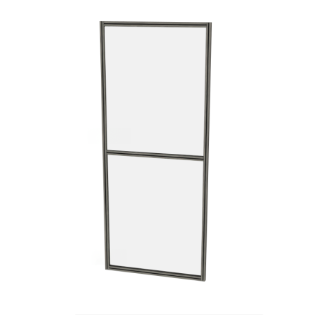 Cloison d'atelier - 1000x2400 mm - Profilé Composite - 2x Panneau transparent