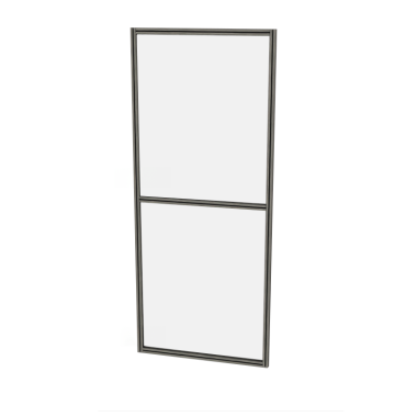 Cloison d'atelier - 1000x2400 mm - Profilé Composite - 2x Panneau transparent