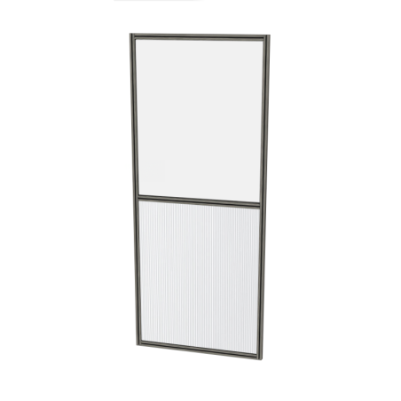 Cloison d'atelier - 1000x2400 mm - Profilé Composite - Panneau inférieur plein supérieur transparent
