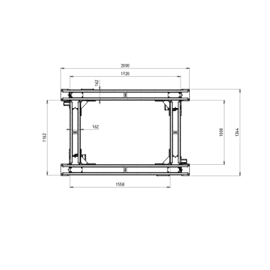 Cotes de la Boucle système de transfert à palette - TLM2000 -  Dimensions 1000x2000 mm - Compatible Palette 200x200 mm