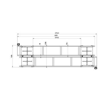 Cotes de l'Hippodrome système de transfert à palette - TRM -  Longueur 6000 mm - Compatible Palette 700x700 mm