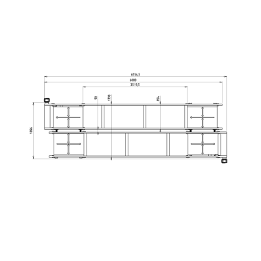 Cotes de l'Hippodrome système de transfert à palette - TRM -  Longueur 6000 mm - Compatible Palette 800x800 mm