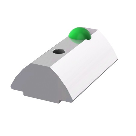 Ecrou rainuré profilé 8 ST - bille colorée verte - Taraudage M3 - Rainure 8 mm - Elcom shop