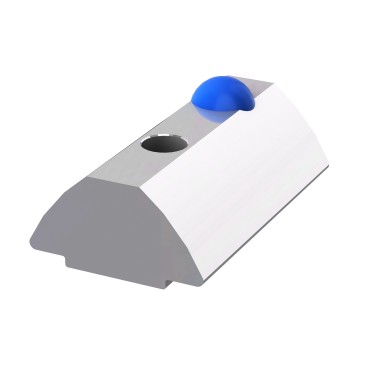 Ecrou rainuré profilé 8 ST - bille colorée bleue - Taraudage M4 - Rainure 8 mm - Elcom shop
