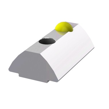 Ecrou rainuré profilé 8 ST - bille colorée jaune - Taraudage M5 - Rainure 8 mm - Elcom shop