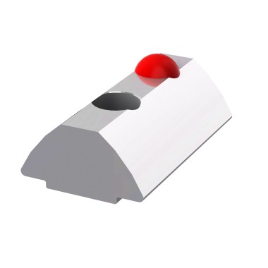 Ecrou rainuré profilé 8 ST - bille colorée rouge - Taraudage M6 - Rainure 8 mm - Elcom shop