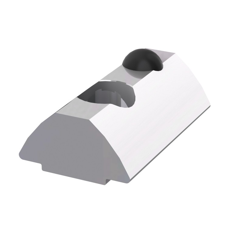 Ecrou rainuré profilé 8 ST - bille colorée noire - Taraudage M8 - Rainure 8 mm - Elcom shop Ecrou rainuré profilé 8 ST - bille colorée noire - Taraudage M8 - Rainure 8 mm - Elcom shop