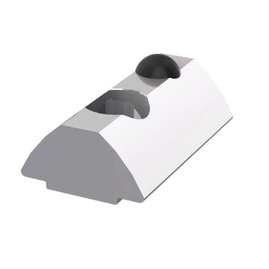 Ecrou rainuré profilé 8 ST - bille colorée noire - Taraudage M8 - Rainure 8 mm - Elcom shop