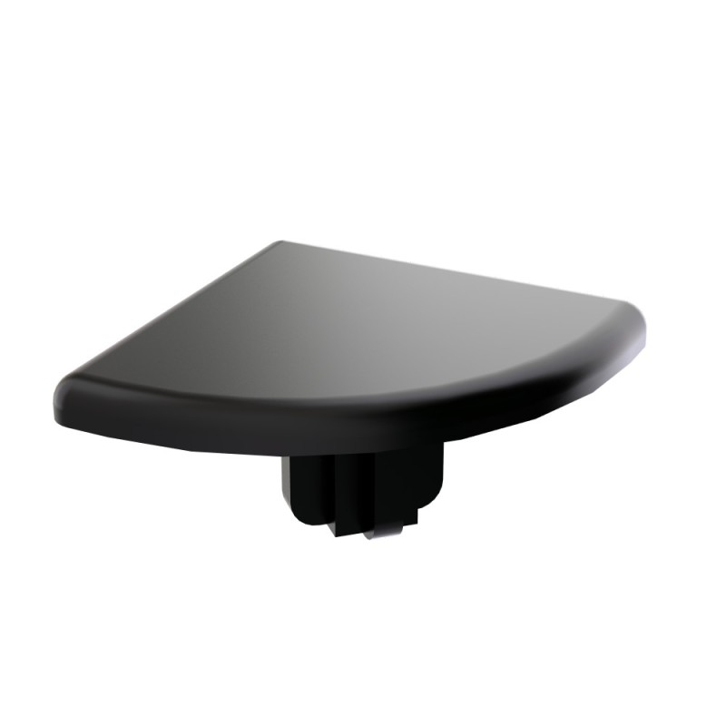 Embout profilé aluminium – Rainure 8 mm – 30x30 R25-90° - Noir