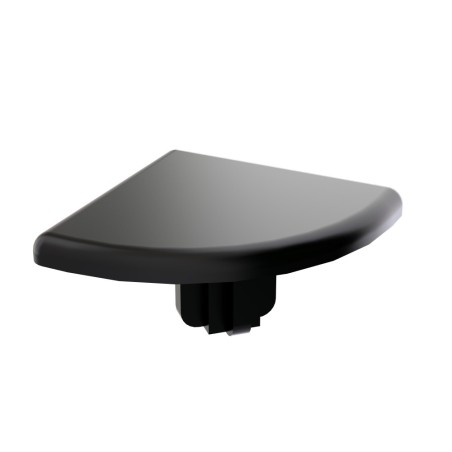 Embout profilé aluminium – Rainure 8 mm – 30x30 R25-90° - Noir