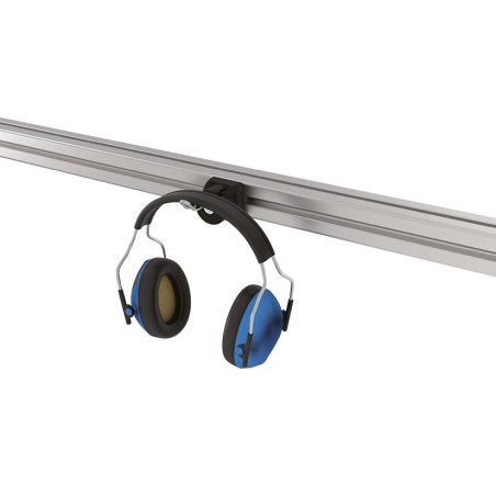 Utilisation - Crochet porte-outil fin 40x20 - profiles 40 / 45 - rainure 8 / 10 - gris