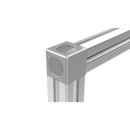 Utilisation - Raccord d’angle cube (Boîte de 10 unités) – 8 mm – 40 mm – 2D - Gris - Elcom shop