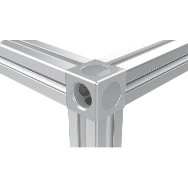 Utilisation - Raccord d’angle cube profilé aluminium – 10 mm – 40 mm – 3D - Argent - Elcom shop