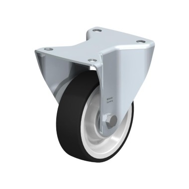 Roulette fixe profilé aluminium - D125 - à platine - 350 kg