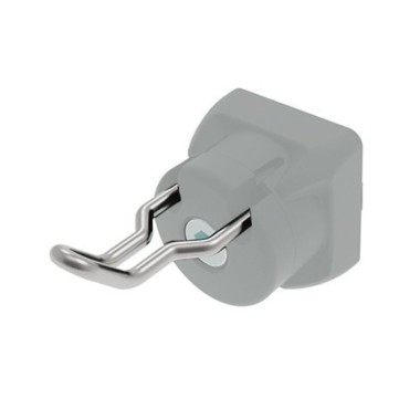 Crochet porte-outil fin 40x20 - profiles 40 / 45 - rainure 8 / 10 - gris