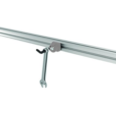 Utilisation - Crochet porte-outil fin 80x20 - profiles 40 / 45 - rainure 8 / 10 - gris