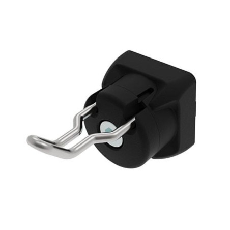 Crochet porte-outil fin 40x20 - profiles 40 / 45 - rainure 8 / 10 - noir