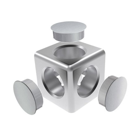 Raccord d’angle profilé aluminium (Boîte de 10 unités) – Rainure 8 mm – R30-90° - Gris - Elcom shop