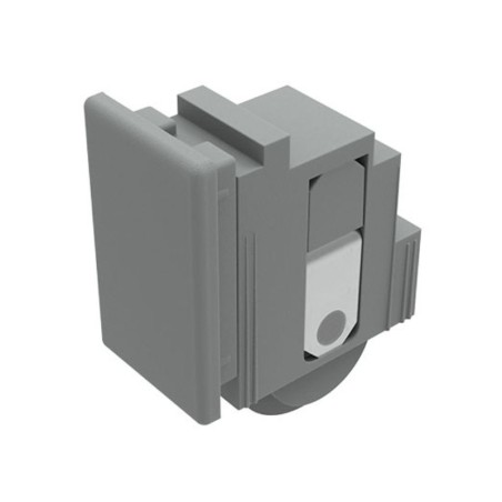 Kit roulette profilé – Fixation d'angle – 8 mm - 32x18 mm