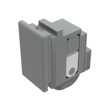 Kit roulette profilé – Fixation d'angle – 8 mm - 32x18 mm