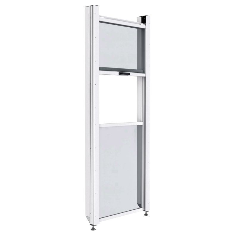 Porte guillotine - Ouverture H600x840 basse hauteur seuil 1200 - Montage avant - elcom shop