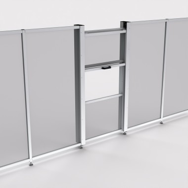 Porte guillotine - Ouverture H600x840 basse hauteur seuil 1200 - plan détaillé - elcom shop