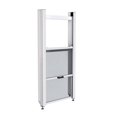 Porte guillotine - Ouverture H600x840 haute hauteur seuil 1200 - Montage avant - elcom shop