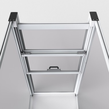 Ouverture H600x840 basse hauteur seuil 1200 - Montage arrière - plan utilisation - elcom shop