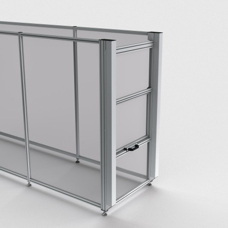 Ouverture H600x840 basse hauteur seuil 1200 - Montage arrière - plan détaillé - elcom shop