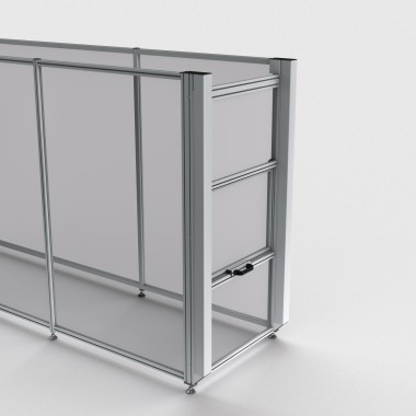 Ouverture H600x840 basse hauteur seuil 1200 - Montage arrière - plan détaillé - elcom shop