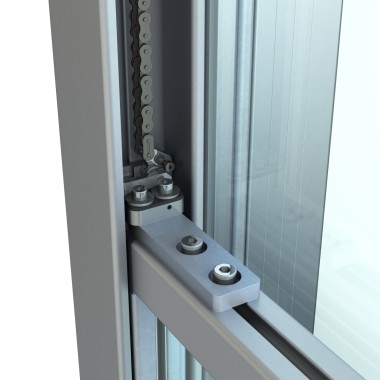 Porte guillotine - Ouverture H600x840 haute hauteur seuil 1200 - Montage arrière - plan utilisation - elcom shop