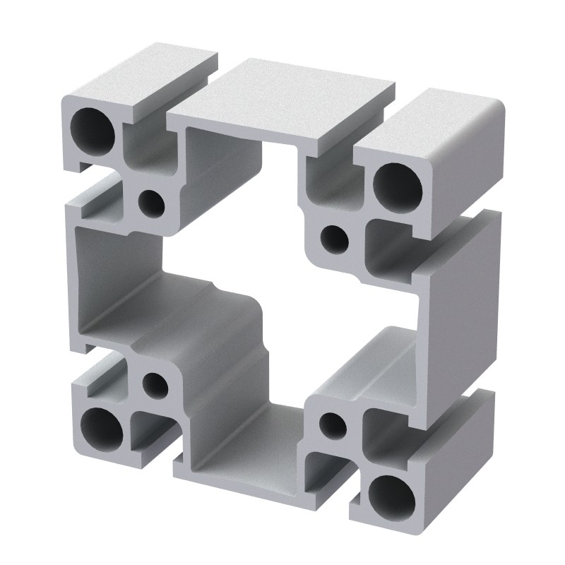 Profilé aluminium (Barre de 6 m) - Rainure 8 mm - 90x90 mm - Lourd