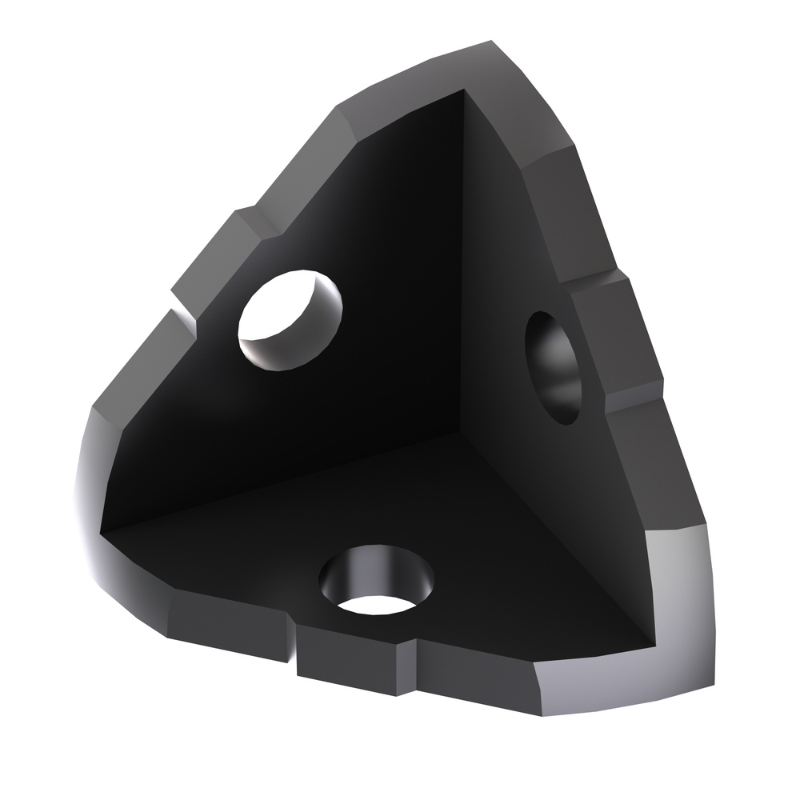 Raccord d’angle profilé aluminium - 8 40 – Rainure 8 mm – Noir - Elcom shop