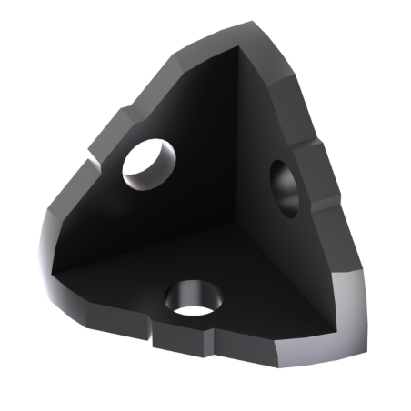 Raccord d’angle profilé aluminium - 8 40 – Rainure 8 mm – Noir - Elcom shop