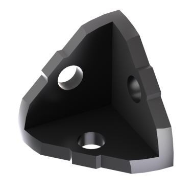 Raccord d’angle profilé aluminium - 8 40 – Rainure 8 mm – Noir - Elcom shop